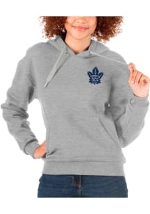 Antigua Toronto Maple Leafs Womens Grey Victory Hooded Sweatshirt
