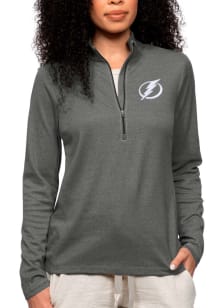 Antigua Tampa Bay Womens Charcoal Epic 1/4 Zip Pullover