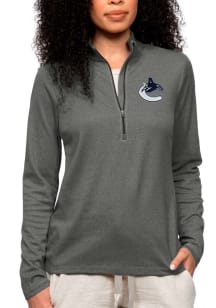 Antigua Vancouver Womens Charcoal Epic 1/4 Zip Pullover