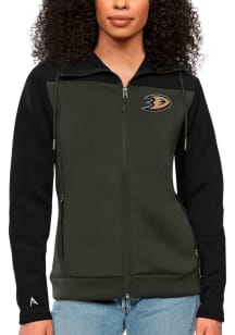 Antigua Anaheim Ducks Womens Black Protect Medium Weight Jacket
