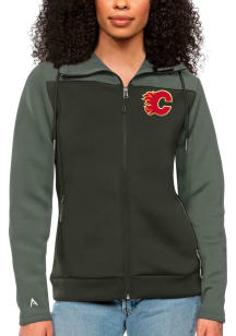 Antigua Calgary Flames Womens Grey Protect Medium Weight Jacket