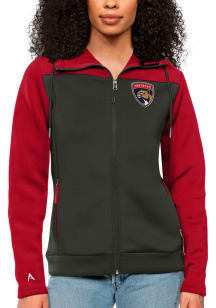 Antigua Florida Panthers Womens Red Protect Long Sleeve Full Zip Jacket