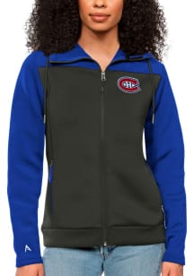 Antigua Montreal Canadiens Womens Blue Protect Long Sleeve Full Zip Jacket