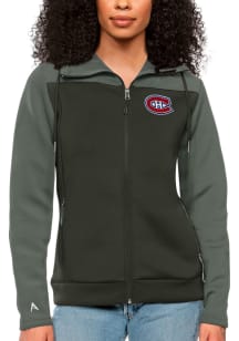 Antigua Montreal Canadiens Womens Grey Protect Long Sleeve Full Zip Jacket