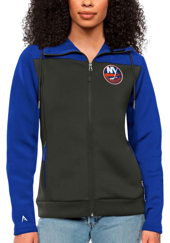 Antigua New York Islanders Womens Blue Protect Long Sleeve Full Zip Jacket