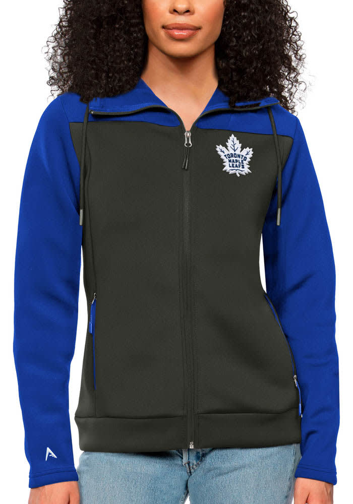Antigua Toronto Maple Leafs Womens Blue Protect Long Sleeve Full Zip Jacket