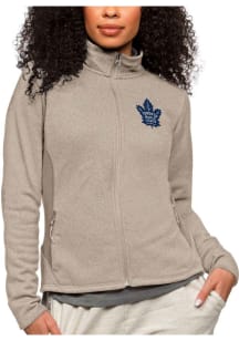 Antigua Toronto Maple Leafs Womens Oatmeal Course Light Weight Jacket