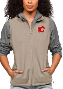 Antigua Calgary Flames Womens Oatmeal Course Vest