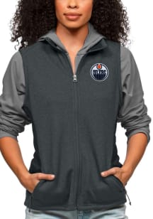 Antigua Edmonton Oilers Womens Charcoal Course Vest