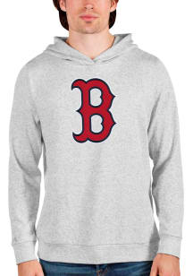 Antigua Boston Red Sox Mens Grey Absolute Long Sleeve Hoodie