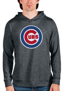 Antigua Chicago Cubs Mens Charcoal Absolute Long Sleeve Hoodie
