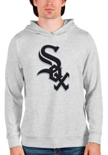 Antigua Chicago White Sox Mens Grey Absolute Long Sleeve Hoodie