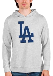 Antigua Los Angeles Dodgers Mens Grey Absolute Long Sleeve Hoodie