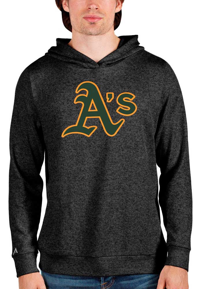 Men's Antigua Green Oakland Athletics Victory Pullover Hoodie