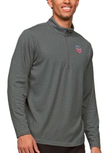 Antigua USMNT Mens Charcoal Epic Long Sleeve 1/4 Zip Pullover