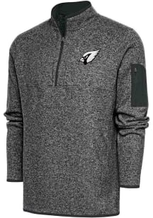Antigua Arizona Cardinals Mens Grey Metallic Logo Fortune Big and Tall 1/4 Zip Pullover