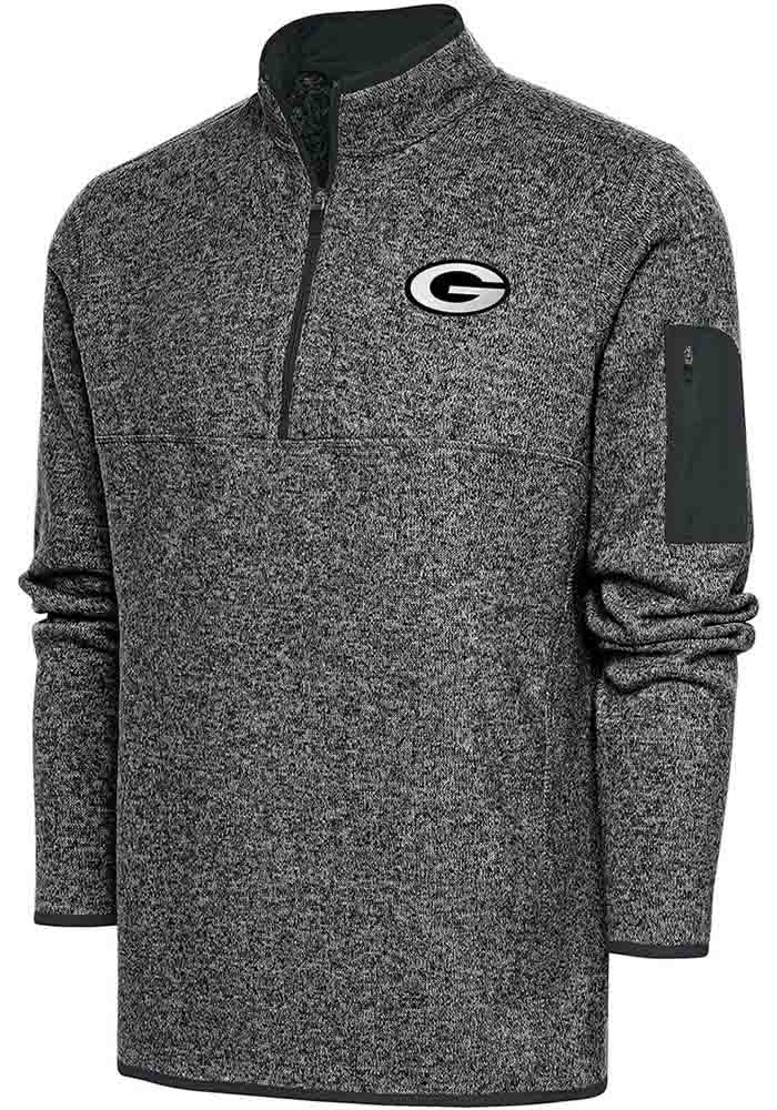 Antigua Men's Green Bay Packers Affluent Grey Polo