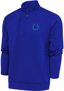 Antigua Indianapolis Colts Mens Blue Tonal Logo Generation Big and Tall 1/4 Zip Pullover