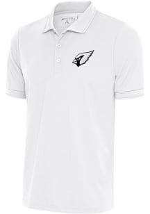 Antigua Arizona Cardinals White Metallic Logo Affluent Big and Tall Polo