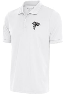 Antigua Atlanta Falcons White Metallic Logo Affluent Big and Tall Polo