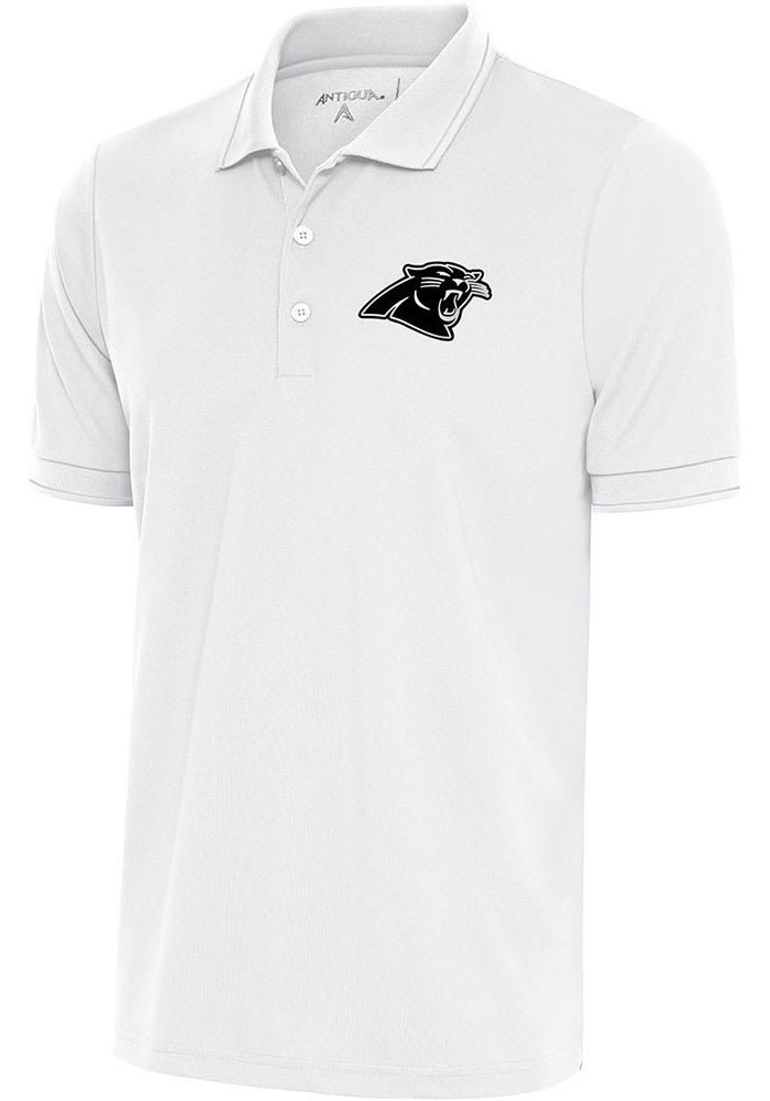 Antigua Men's Carolina Panthers Affluent Black Polo