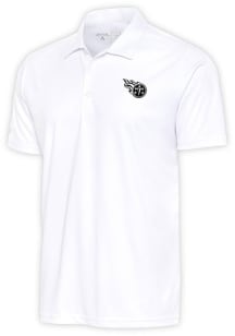 Antigua Tennessee Titans White Metallic Logo Tribute Big and Tall Polo