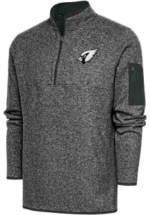 Antigua Arizona Cardinals Mens Grey Metallic Logo Fortune Long Sleeve 1/4 Zip Pullover