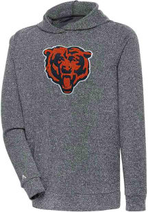 Antigua Chicago Bears Mens Charcoal Chenille Logo Absolute Long Sleeve Hoodie