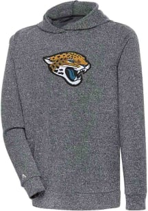 Antigua Jacksonville Jaguars Mens Charcoal Chenille Logo Absolute Long Sleeve Hoodie