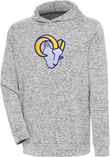 Antigua Los Angeles Rams Mens Grey Chenille Logo Absolute Long Sleeve Hoodie