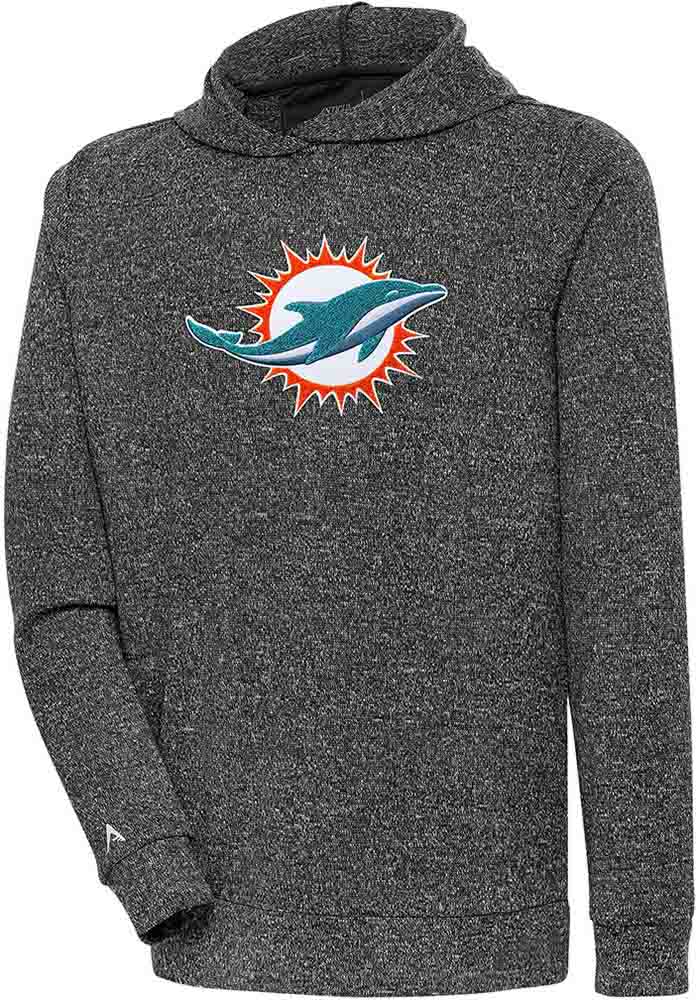 Men's Antigua White Miami Dolphins Victory Chenille Pullover Hoodie