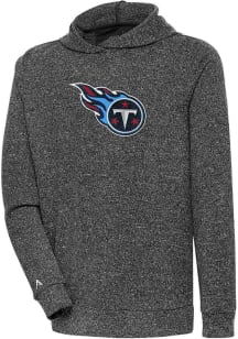 Antigua Tennessee Titans Mens Black Chenille Logo Absolute Long Sleeve Hoodie