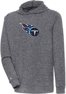 Antigua Tennessee Titans Mens Charcoal Chenille Logo Absolute Long Sleeve Hoodie