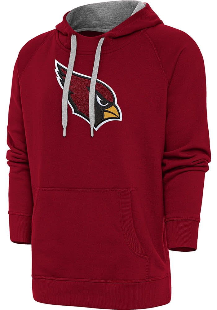 Antigua Arizona Cardinals Red Chenille Logo Victory Long Sleeve Hoodie, Red, 52% Cot / 48% Poly, Size S, Rally House