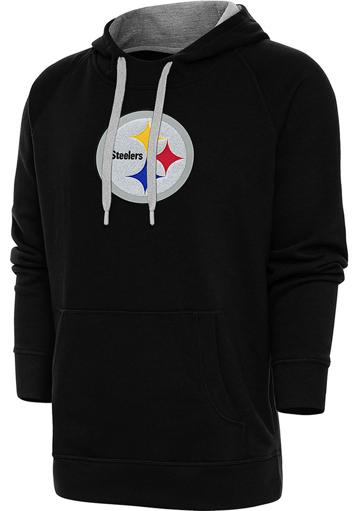 Men's Pittsburgh Steelers Starter Black Draft Fleece Raglan