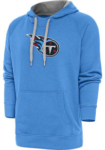 Antigua Tennessee Titans Mens Blue Chenille Logo Victory Long Sleeve Hoodie