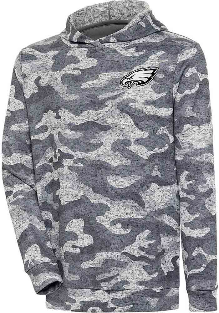 Antigua Philadelphia Eagles Mens Grey Victory Long Sleeve Hoodie