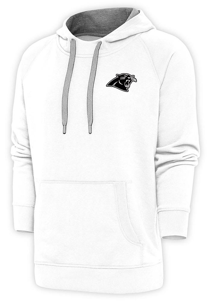 Women's Antigua White Carolina Panthers Victory Pullover Hoodie