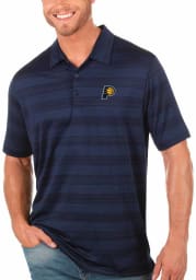 Antigua Indiana Pacers Mens Navy Blue Compass Short Sleeve Polo
