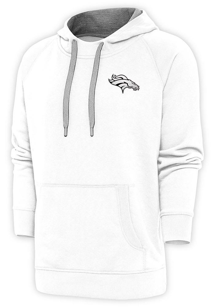 Denver Broncos Antigua Logo Victory Pullover Hoodie - Navy