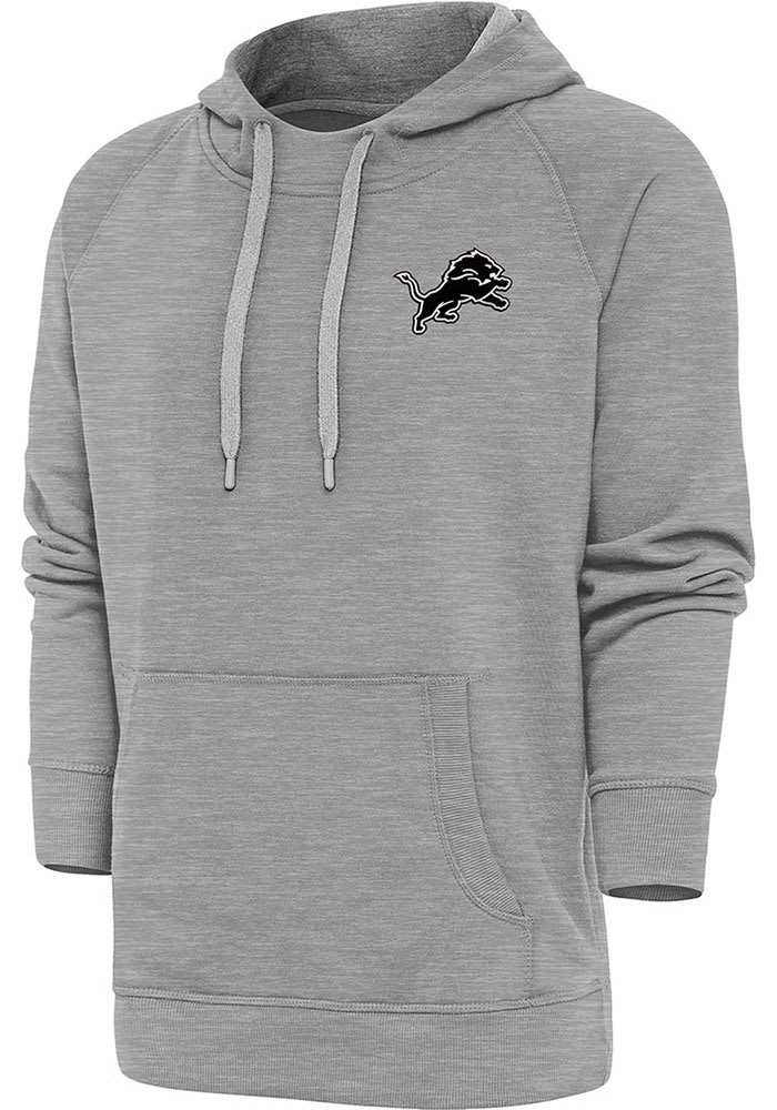 Antigua Detroit Lions Mens Grey Victory Long Sleeve Hoodie