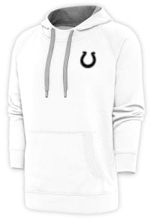 Antigua Indianapolis Colts Mens White Victory Pullover Hood Long Sleeve Hoodie