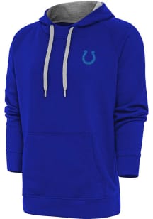 Antigua Indianapolis Colts Mens Blue Tonal Logo Victory Long Sleeve Hoodie