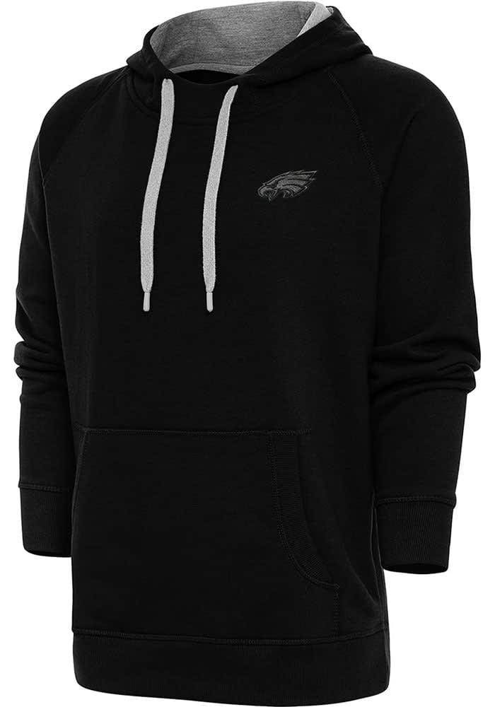 Men's Antigua White Philadelphia Eagles Victory Pullover Hoodie Size: Small