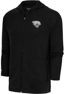 Antigua Jacksonville Jaguars Mens Black Metallic Logo Legacy Long Sleeve Full Zip Jacket