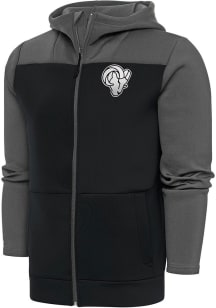 Antigua Los Angeles Rams Mens Grey Metallic Logo Protect Long Sleeve Full Zip Jacket