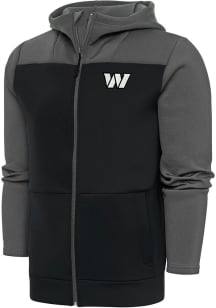 Antigua Washington Commanders Mens Grey Metallic Logo Protect Long Sleeve Full Zip Jacket