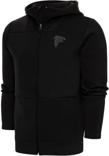 Antigua Atlanta Falcons Mens Black Tonal Logo Protect Long Sleeve Full Zip Jacket