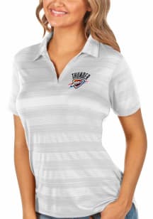 Antigua Oklahoma City Thunder Womens White Compass Short Sleeve Polo Shirt