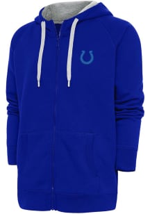 Antigua Indianapolis Colts Mens Blue Tonal Logo Victory Long Sleeve Full Zip Jacket